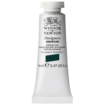 Gouache paint in tube - Winsor & Newton - Viridian Hue, 14 ml