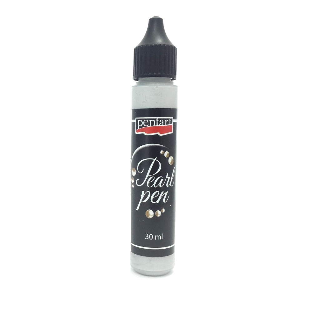 Perły w płynie - Pentart - srebrny, 30 ml