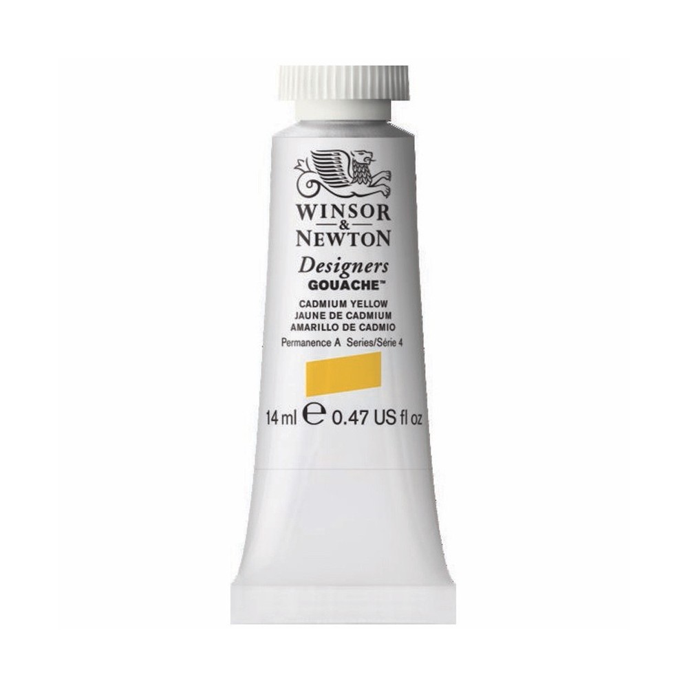 Gouache paint in tube - Winsor & Newton - Cadmium Yellow, 14 ml