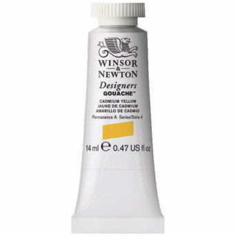 Gouache paint in tube - Winsor & Newton - Cadmium Yellow, 14 ml