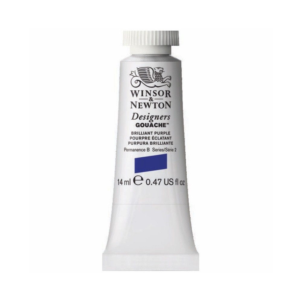 Gouache paint in tube - Winsor & Newton - Brilliant Purple, 14 ml
