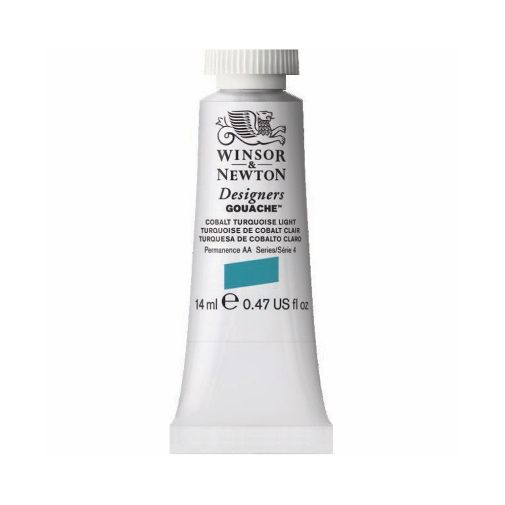 Farba gwasz Designers Gouache - Winsor & Newton - Cobalt Turquoise Light, 14 ml