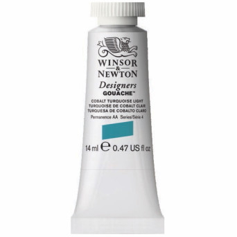Gouache paint in tube - Winsor & Newton - Cobalt Turquoise Light, 14 ml