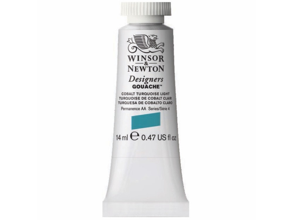 Farba gwasz Designers Gouache - Winsor & Newton - Cobalt Turquoise Light, 14 ml