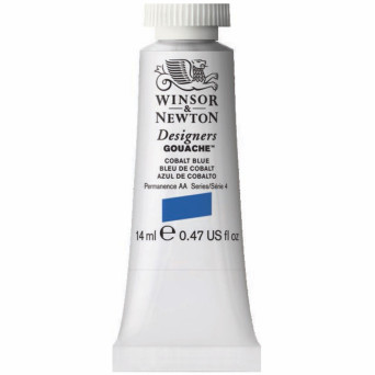 Gouache paint in tube - Winsor & Newton - Cobalt Light Blue, 14 ml
