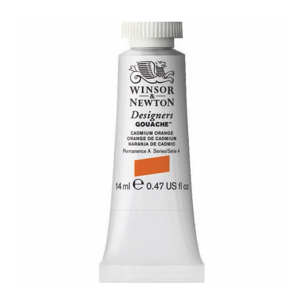 Farba gwasz Designers Gouache - Winsor & Newton - Cadmium Orange, 14 ml