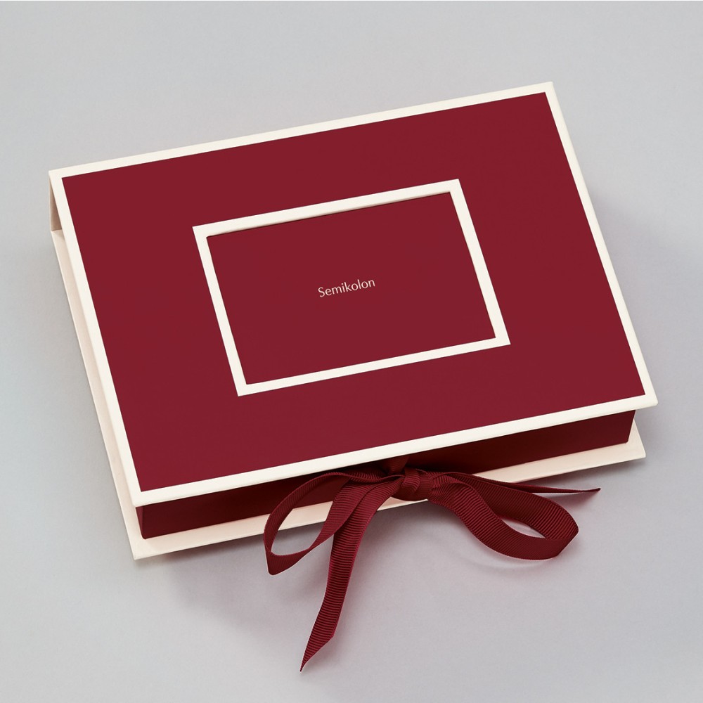 Photobox with cover - Semikolon - Burgundy, 20,7 x 15,3 x 4,7 cm