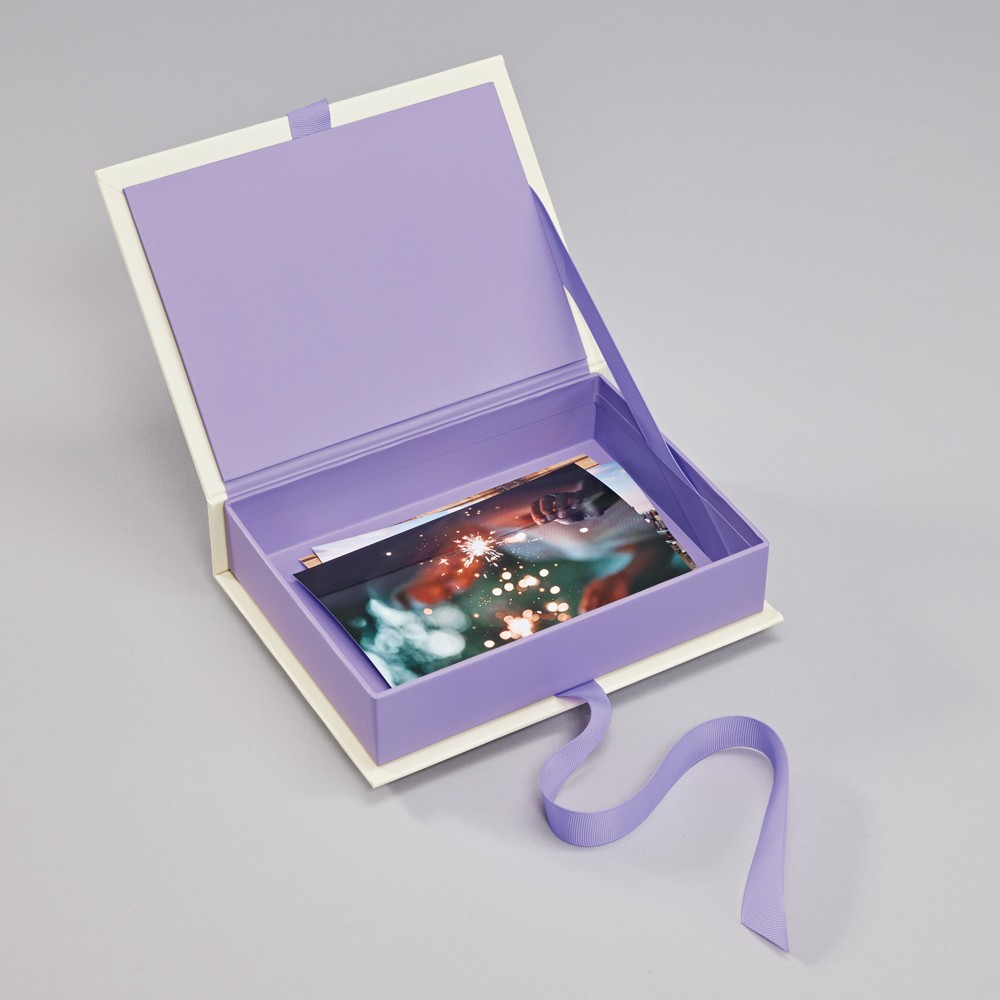 Photobox with cover - Semikolon - Lilac Silk, 20,7 x 15,3 x 4,7 cm