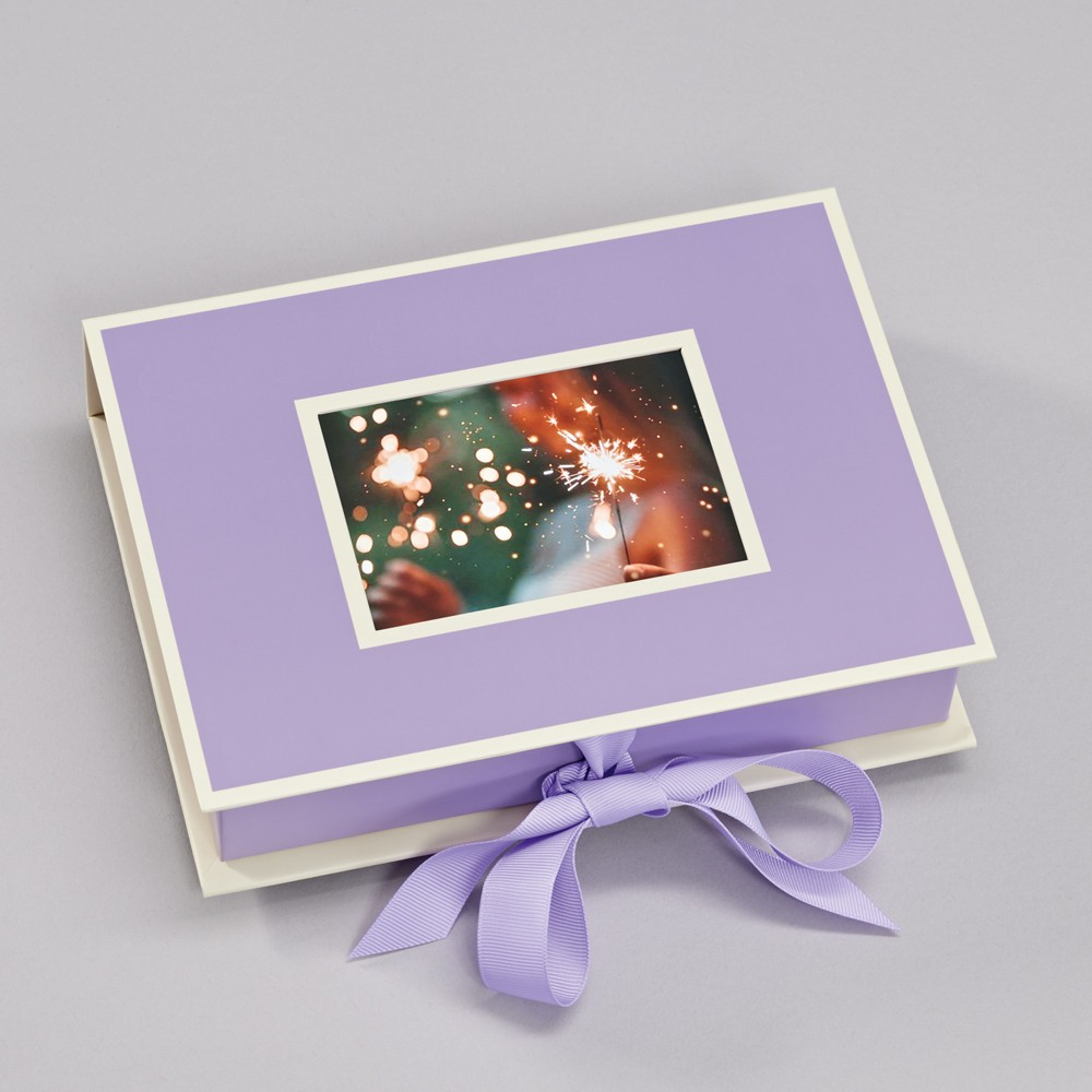 Pudełko na zdjęcia - Semikolon - Lilac Silk, 20,7 x 15,3 x 4,7 cm