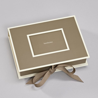 Photobox with cover - Semikolon - Fango, 20,7 x 15,3 x 4,7 cm