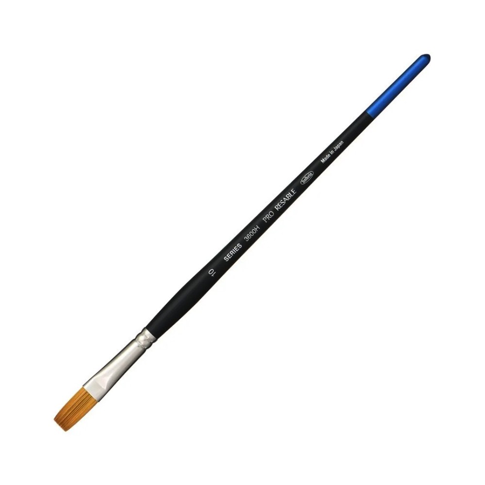 Flat, mixed bristles, Pro Resable brush, 3600H series - Holbein - no. 10