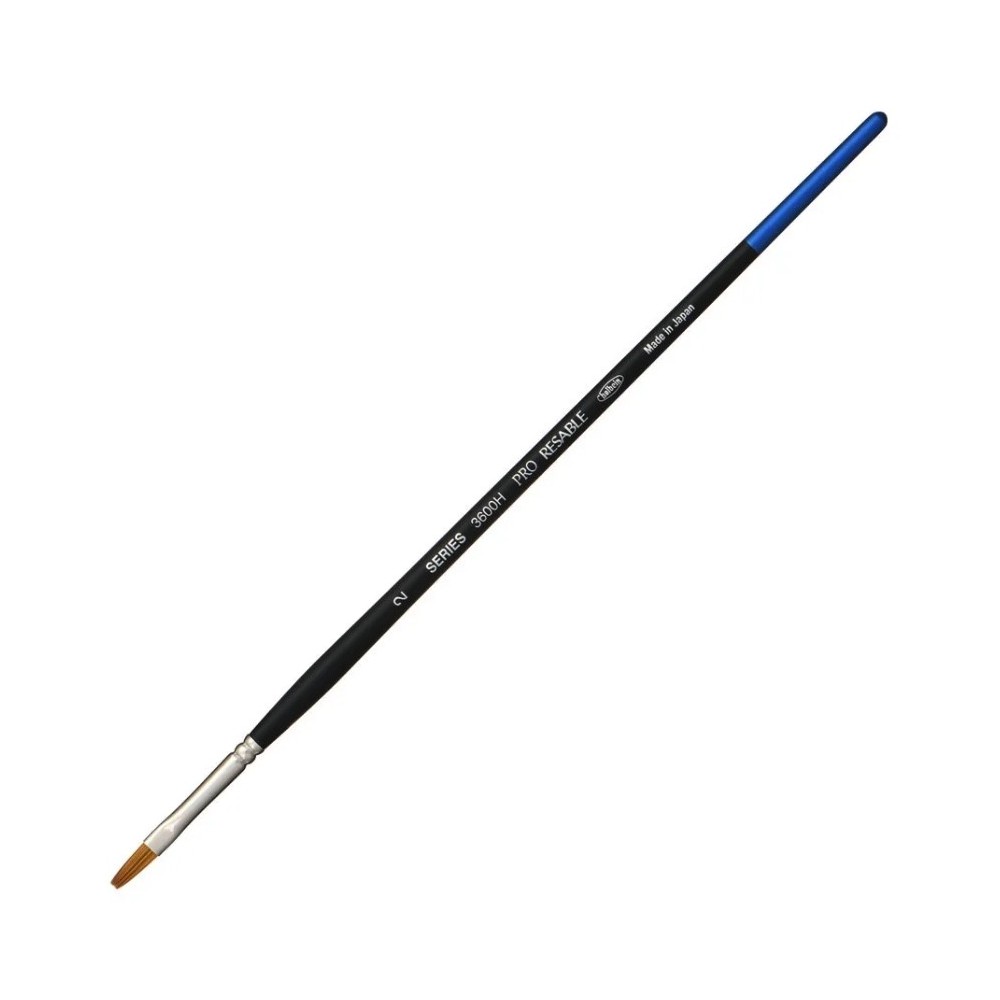 Flat, mixed bristles, Pro Resable brush, 3600H series - Holbein - no. 2