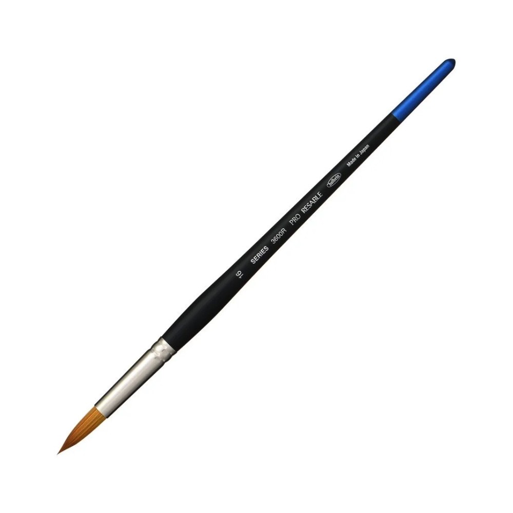 Round, mixed bristles, Pro Resable brush, 3600R series - Holbein - no. 16