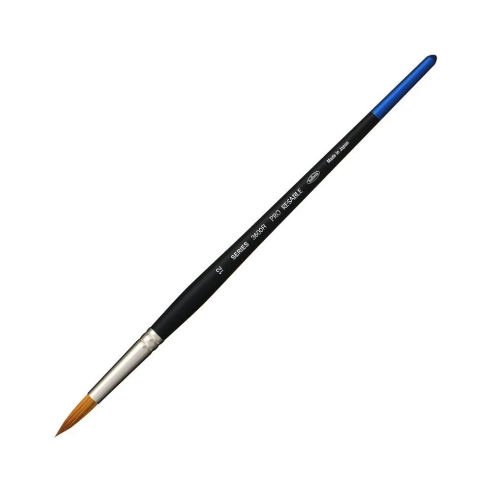 Round, mixed bristles, Pro Resable brush, 3600R series - Holbein - no. 12