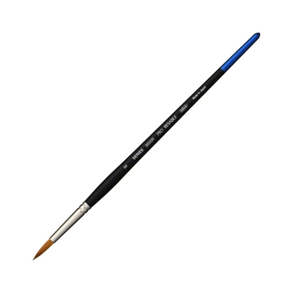 Round, mixed bristles, Pro Resable brush, 3600R series - Holbein - no. 8