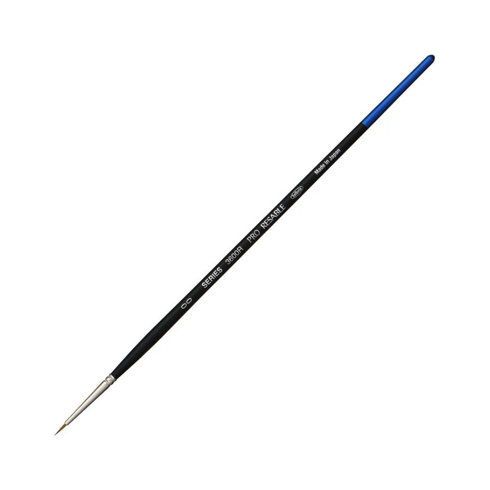 Pędzel okrągły, mieszany, Pro Resable, seria 3600R - Holbein - nr 00