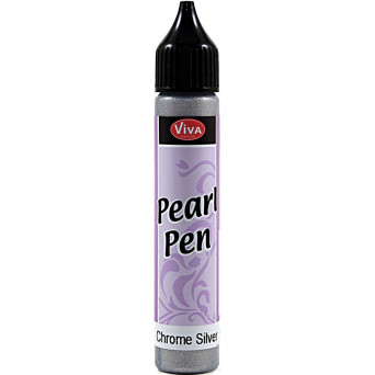 Konturówka perłowa - Viva Decor - Silver chrome, 25 ml