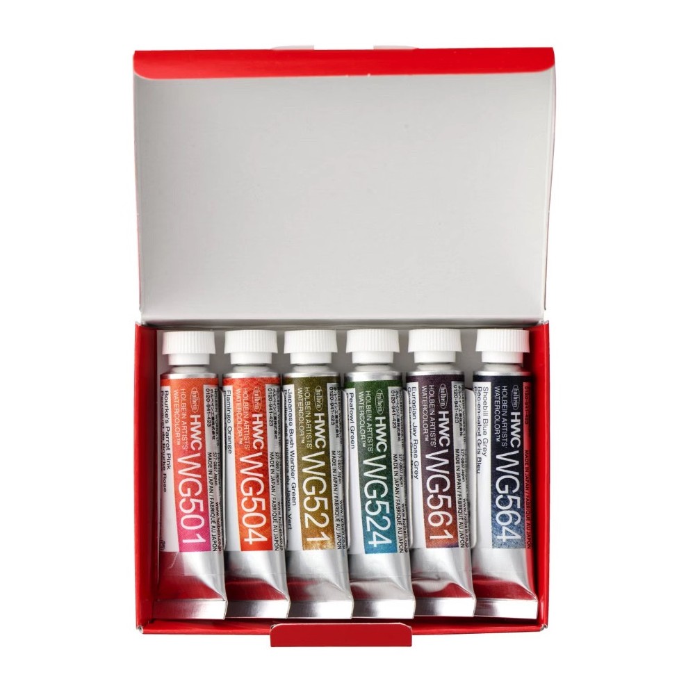 Zestaw akwareli Artists’ Watercolor Granulating Bird - Holbein - 6 x 5 ml
