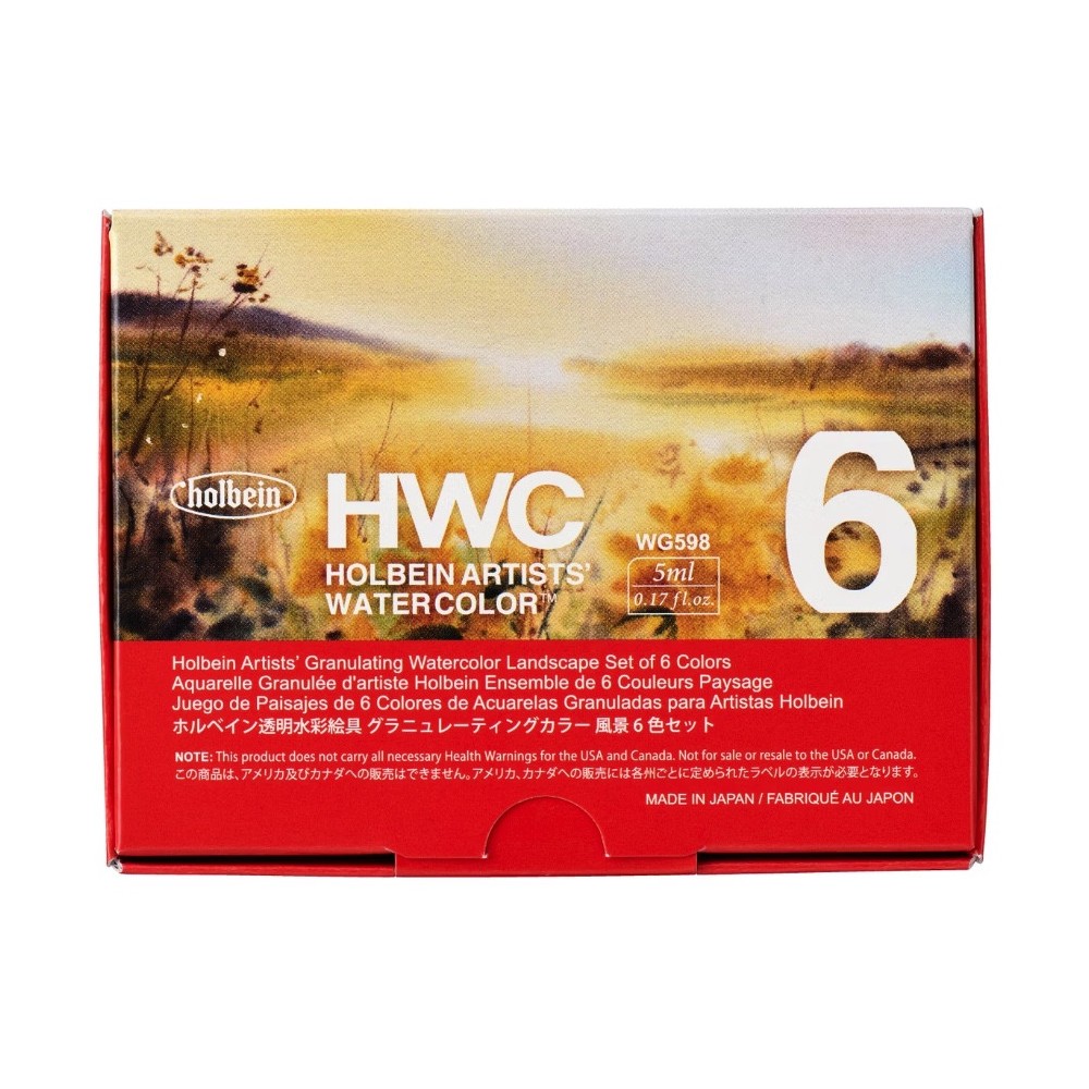 Zestaw akwareli Artists’ Watercolor Granulating Landscape - Holbein - 6 x 5 ml