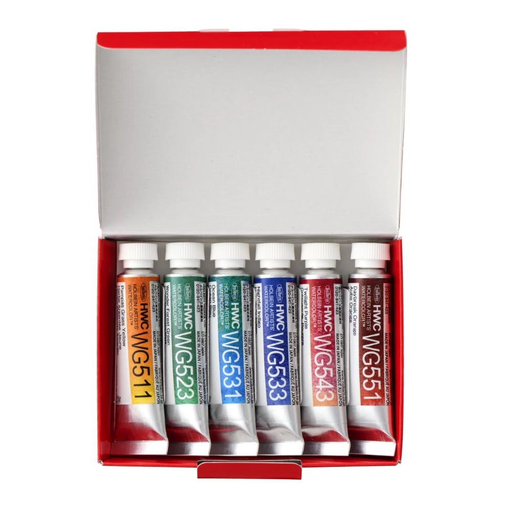 Zestaw akwareli Artists’ Watercolor Granulating Landscape - Holbein - 6 x 5 ml