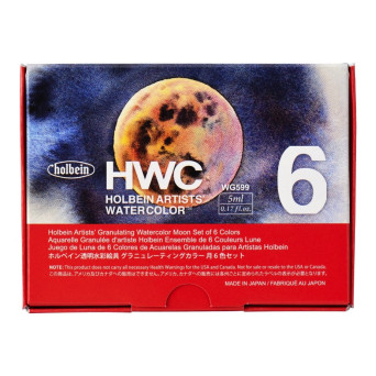 Zestaw akwareli Artists’ Watercolor Granulating Moon - Holbein - 6 x 5 ml