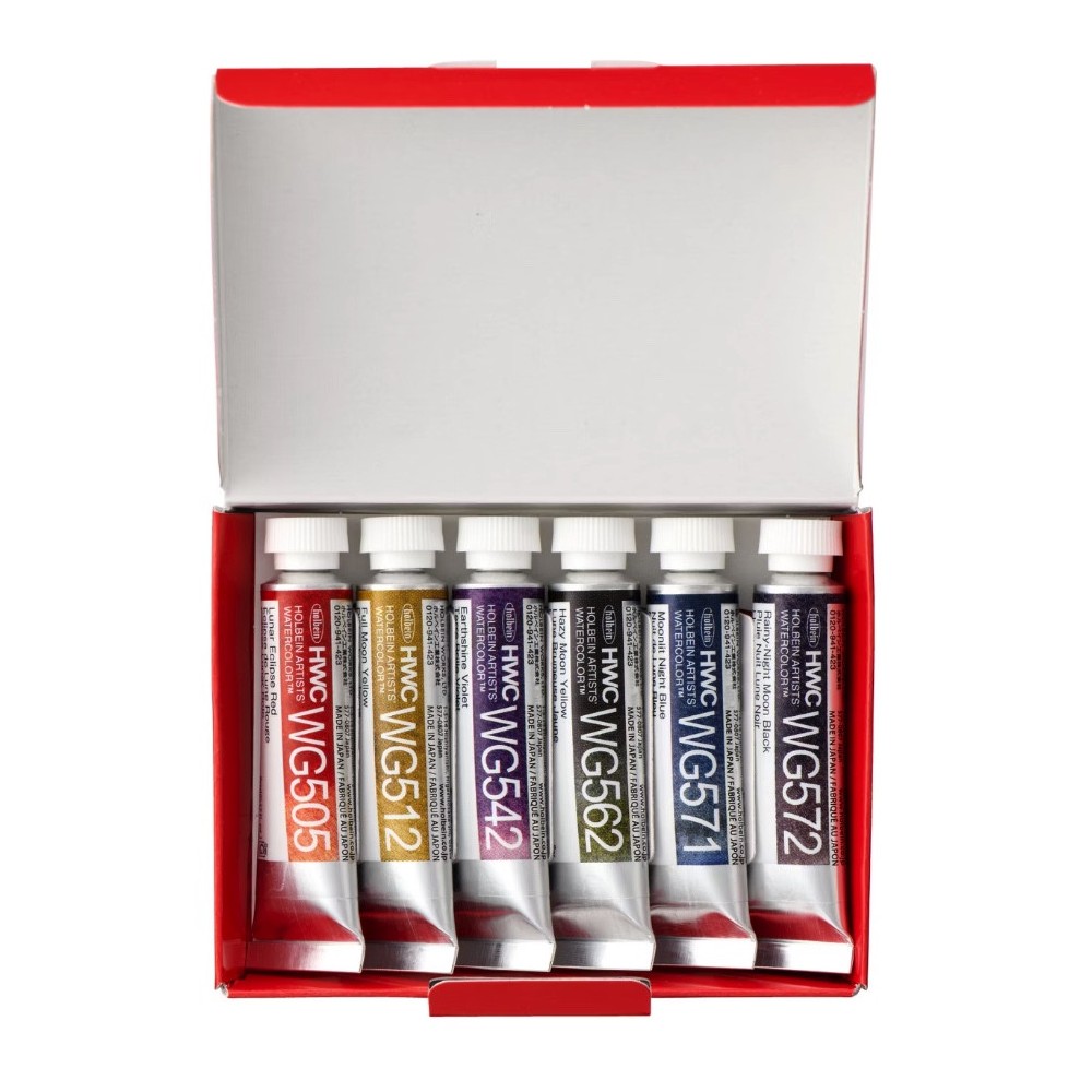 Zestaw akwareli Artists’ Watercolor Granulating Moon - Holbein - 6 x 5 ml