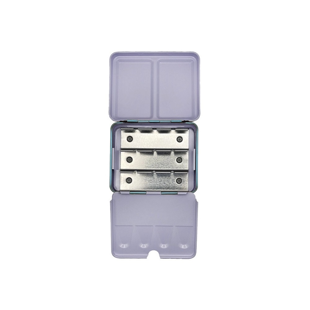 Metalowa kasetka Mini Box na 12 półkostek akwareli - Roman Szmal - Blue