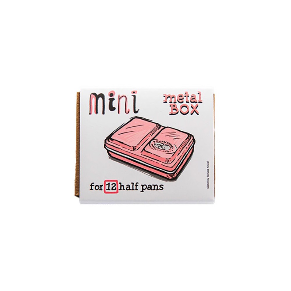 Mini Box for 12 watercolor half pans - Roman Szmal - Pink