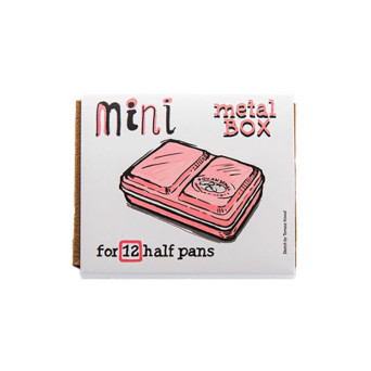 Metalowa kasetka Mini Box na 12 półkostek akwareli - Roman Szmal - Pink