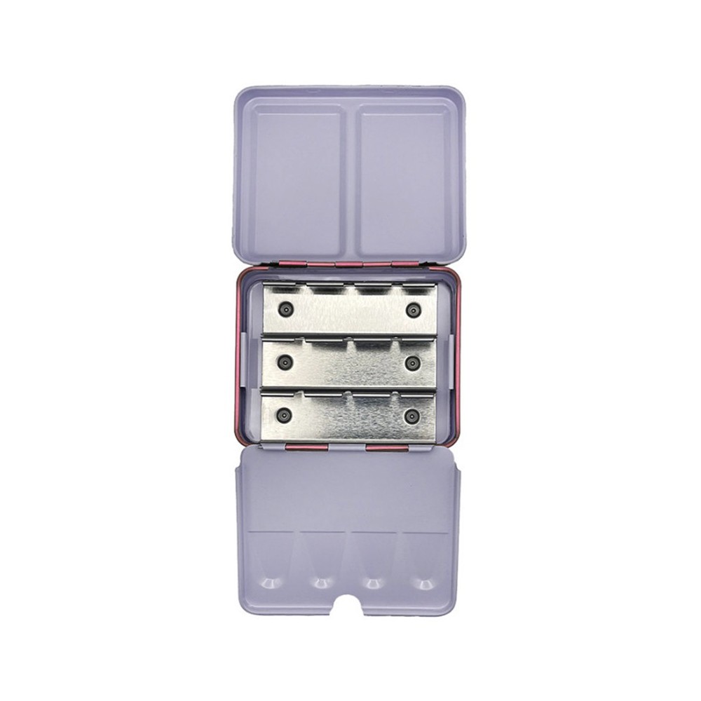 Mini Box for 12 watercolor half pans - Roman Szmal - Pink
