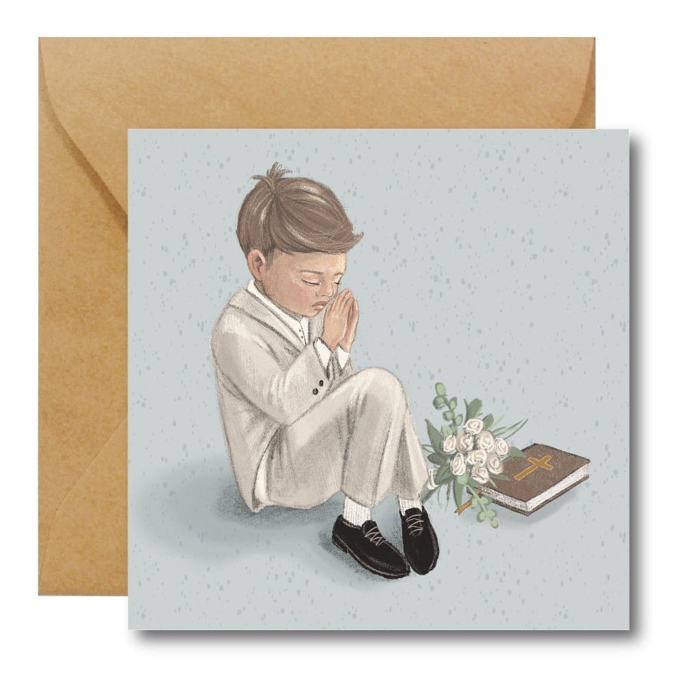 Greeting card - Hi Little - First Communion card, 14,5 x 14,5 cm