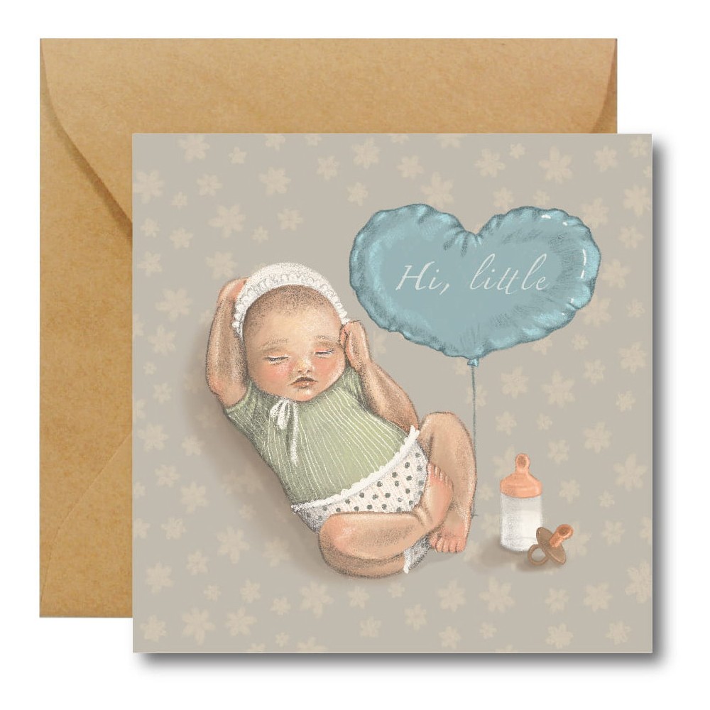 Greeting card - Hi Little - Hi, Little, 14,5 x 14,5 cm