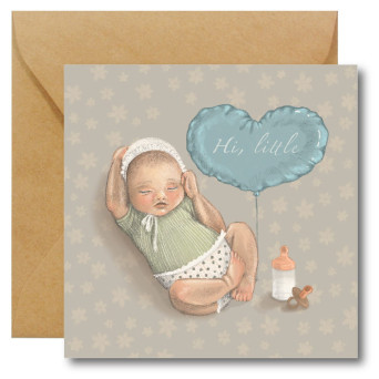Greeting card - Hi Little - Hi, Little, 14,5 x 14,5 cm