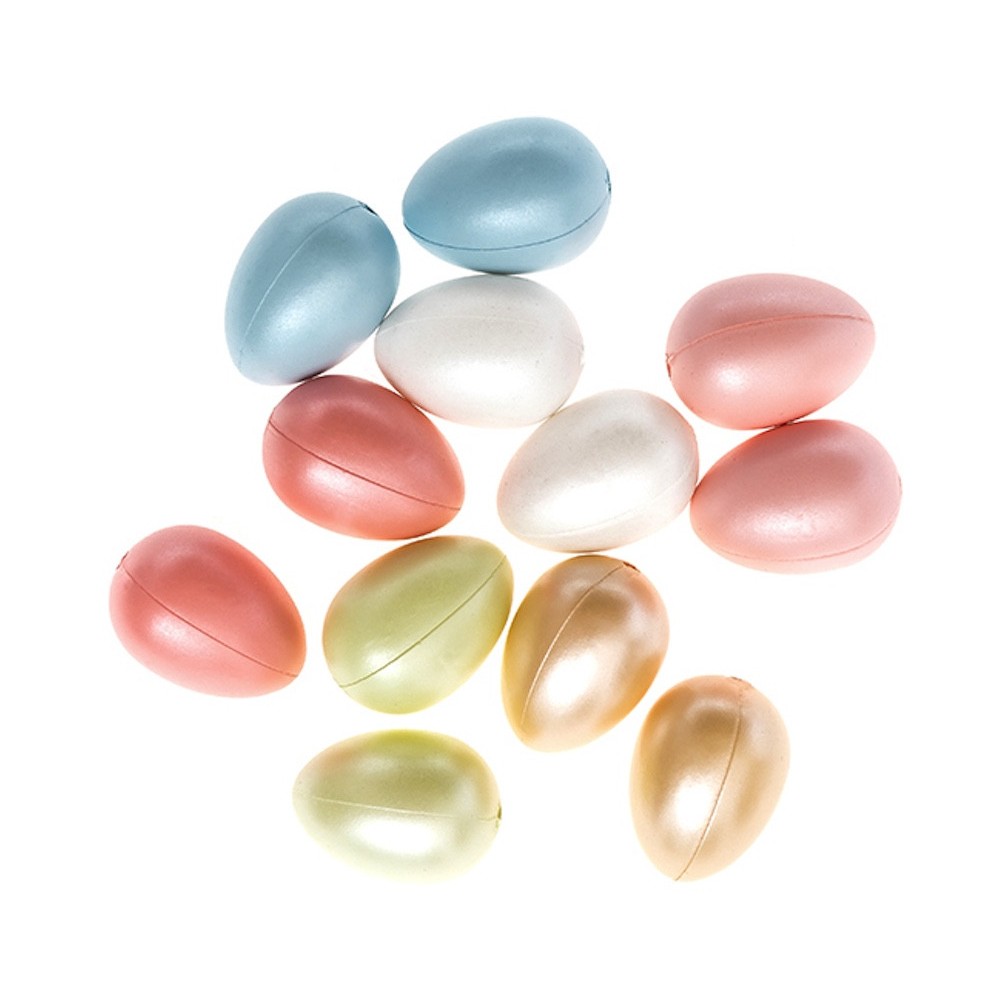 Eggs with holes - DpCraft - pastel, 4 cm, 12 pcs.