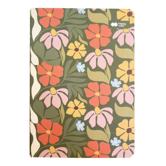 Ruled notebook Bloom Boho A6 - Happy Color - softcover, 80 g/m2