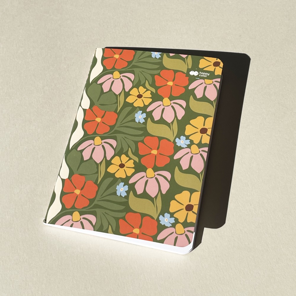 Ruled notebook Bloom Boho A6 - Happy Color - softcover, 80 g/m2