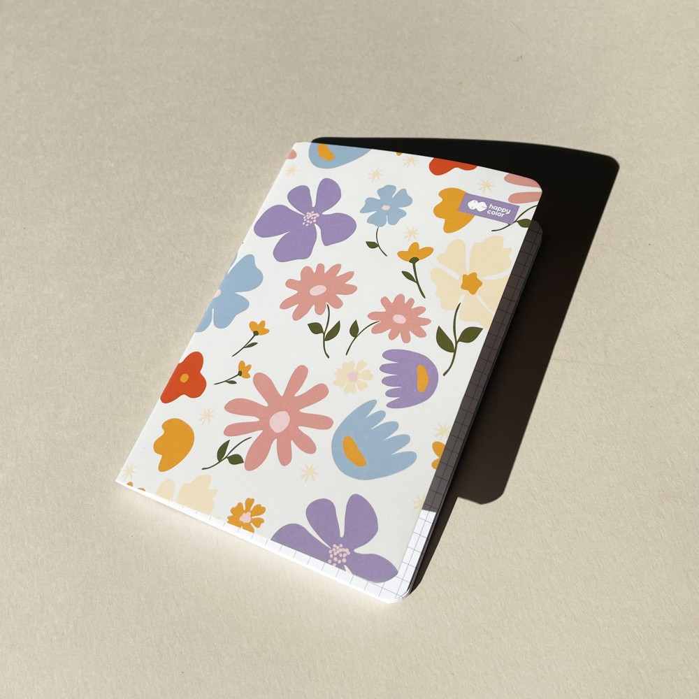 Notes w kratkę Bloom Pastel A6 - Happy Color - miękka okładka, 80 g/m2