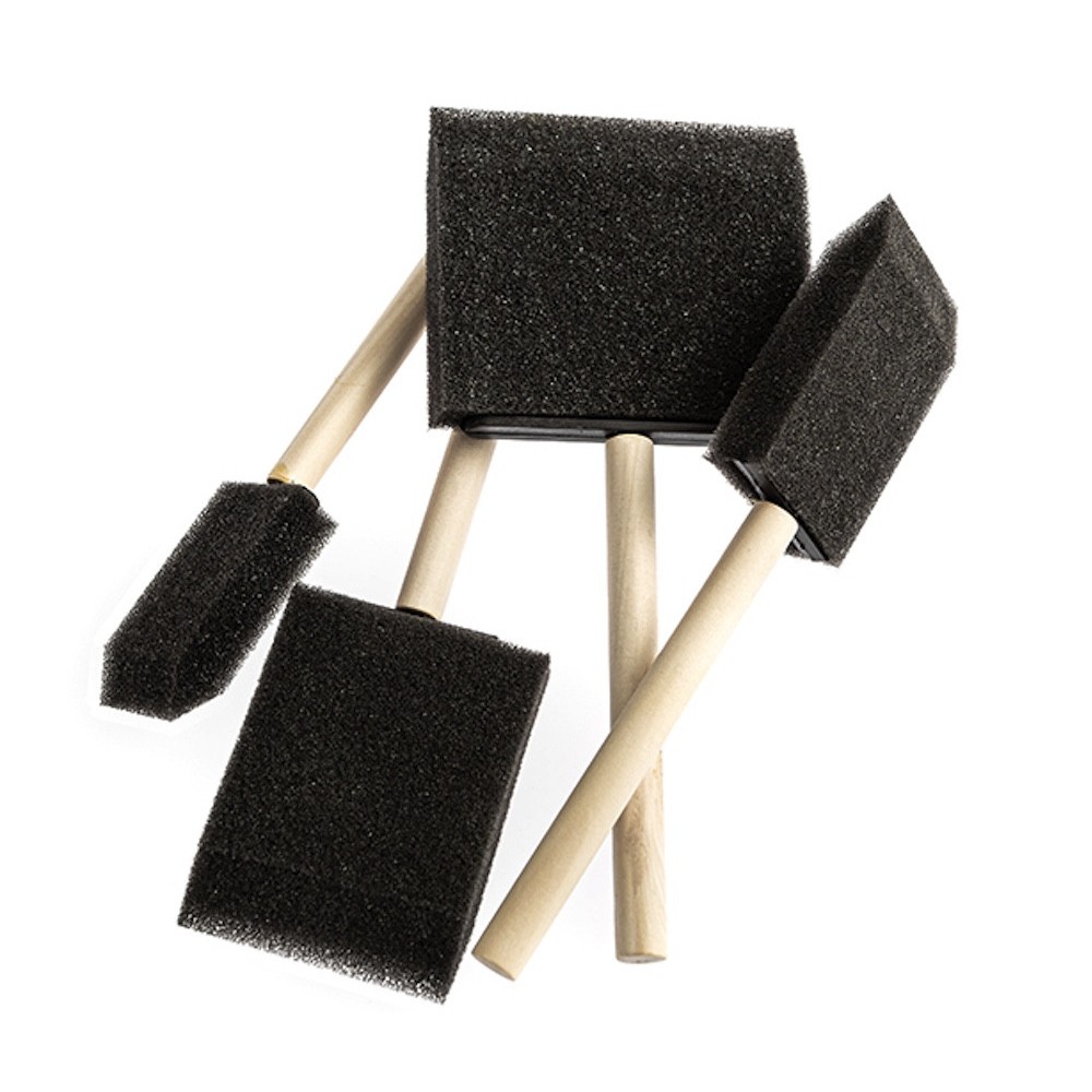 Pędzle gąbkowe płaskie - DpCraft - 4 szt.