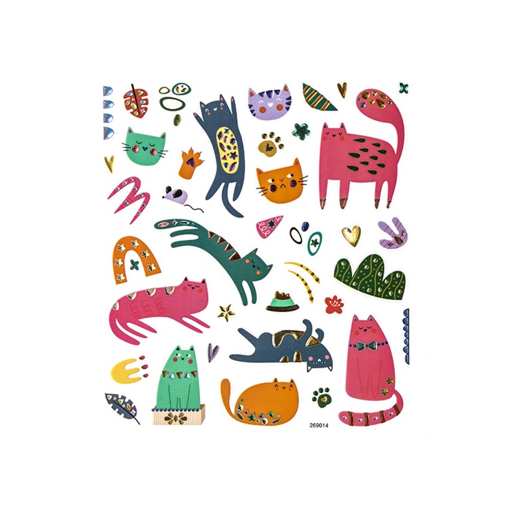 Funny Cats stickers - DpCraft - 38 pcs.