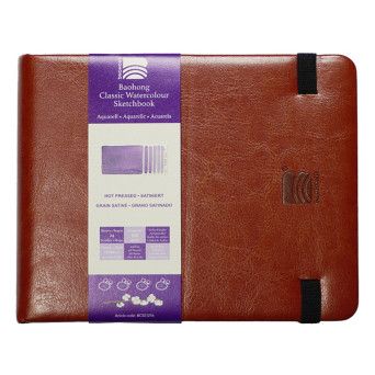 Szkicownik do akwareli Classic Watercolour - Baohong - hot pressed, 12 x 16 cm, 300 g, 24 ark.