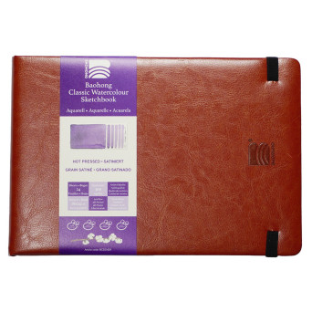 Szkicownik do akwareli Classic Watercolour - Baohong - hot pressed, 16 x 24 cm, 300 g, 24 ark.