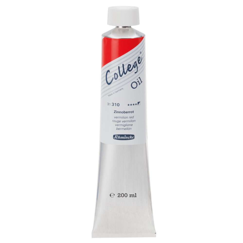 College oil paint - Schmincke - 310, Vermilion Red, 200 ml