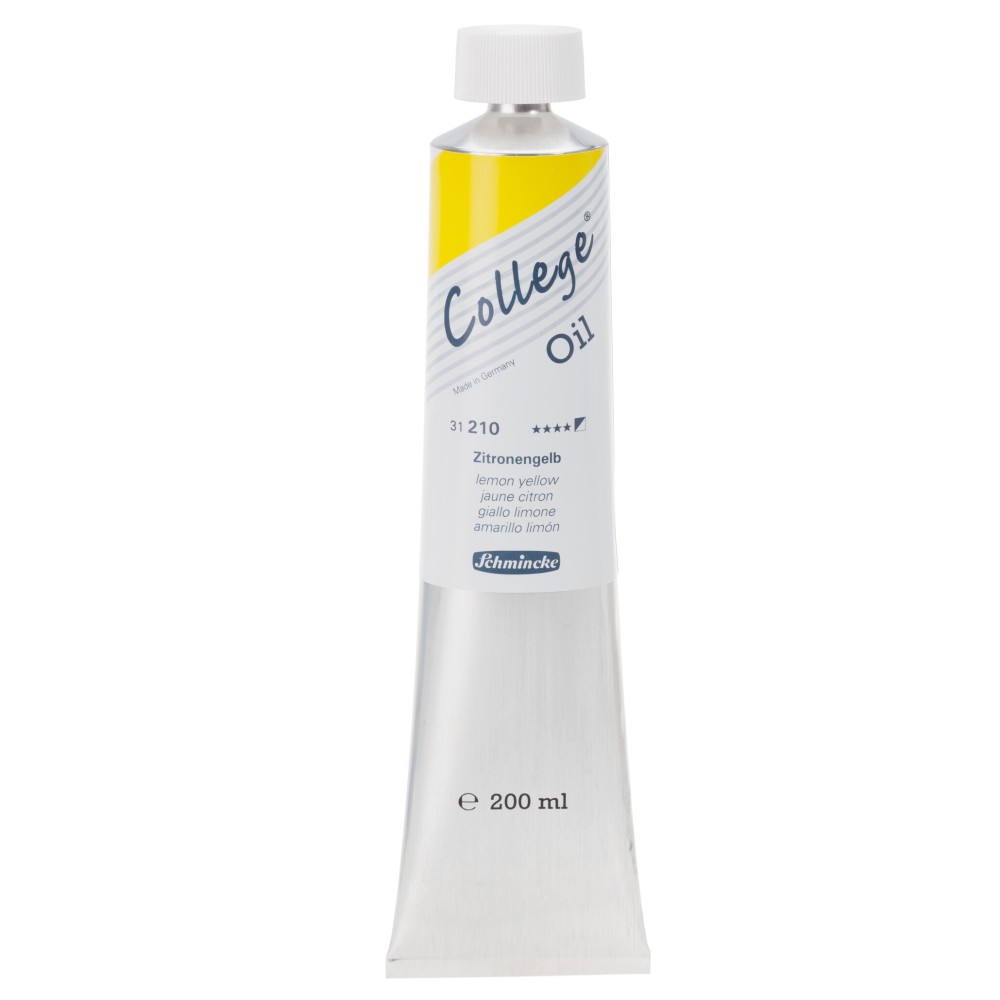 College oil paint - Schmincke - 210, Lemon Yellow, 200 ml