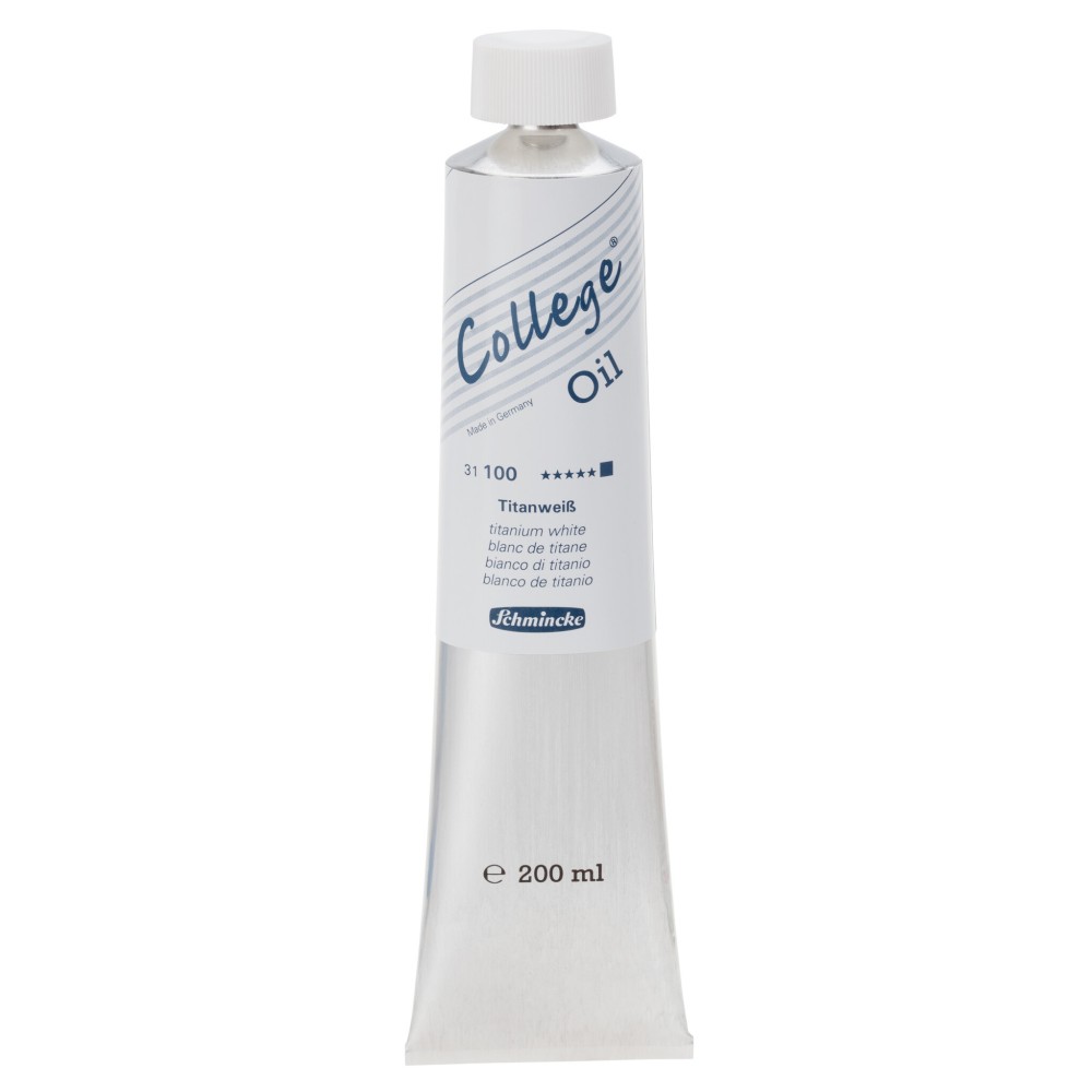 College oil paint - Schmincke - 100, Titanium White, 200 ml