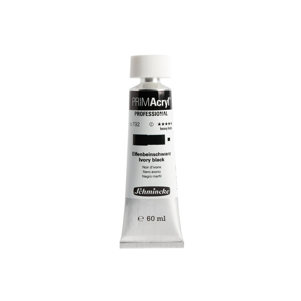 Farba akrylowa PRIMAcryl - Schmincke - 792, Ivory Black, 60 ml