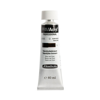 Primacryl professional acrylic paint - Schmincke - 685, Vandyke Brown, 60 ml