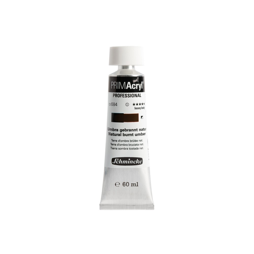 Farba akrylowa PRIMAcryl - Schmincke - 684, Natural Burnt Umber, 60 ml