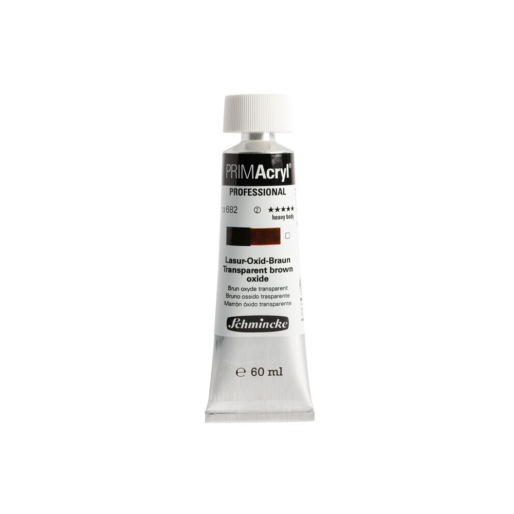Farba akrylowa PRIMAcryl - Schmincke - 682, Transparent Brown Oxide, 60 ml