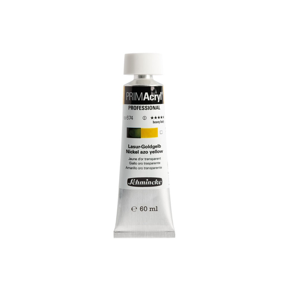 Farba akrylowa PRIMAcryl - Schmincke - 674, Nickel Azo Yellow, 60 ml
