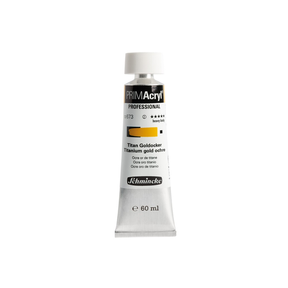 Farba akrylowa PRIMAcryl - Schmincke - 673, Titanium Gold Ochre, 60 ml
